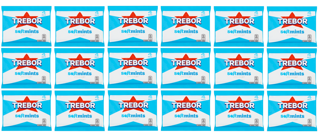 18 x Trebor Softmints Spearmint 4 Pk - 179GM