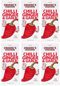 6 x Cradoc's Chilli, Ginger & Garlic Crackers - 80g