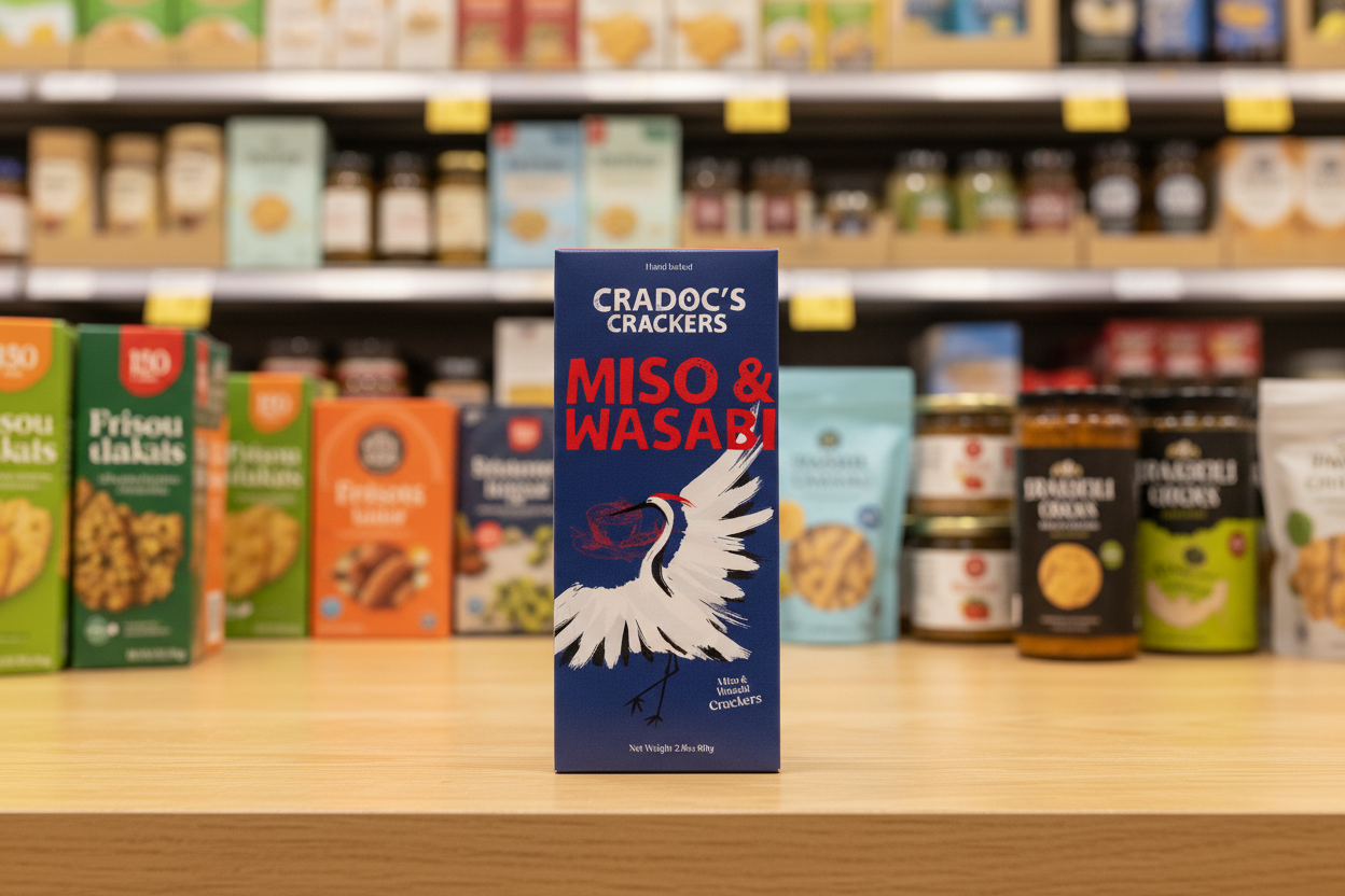 6 x Cradoc's Miso & Wasabi Crackers - 80g