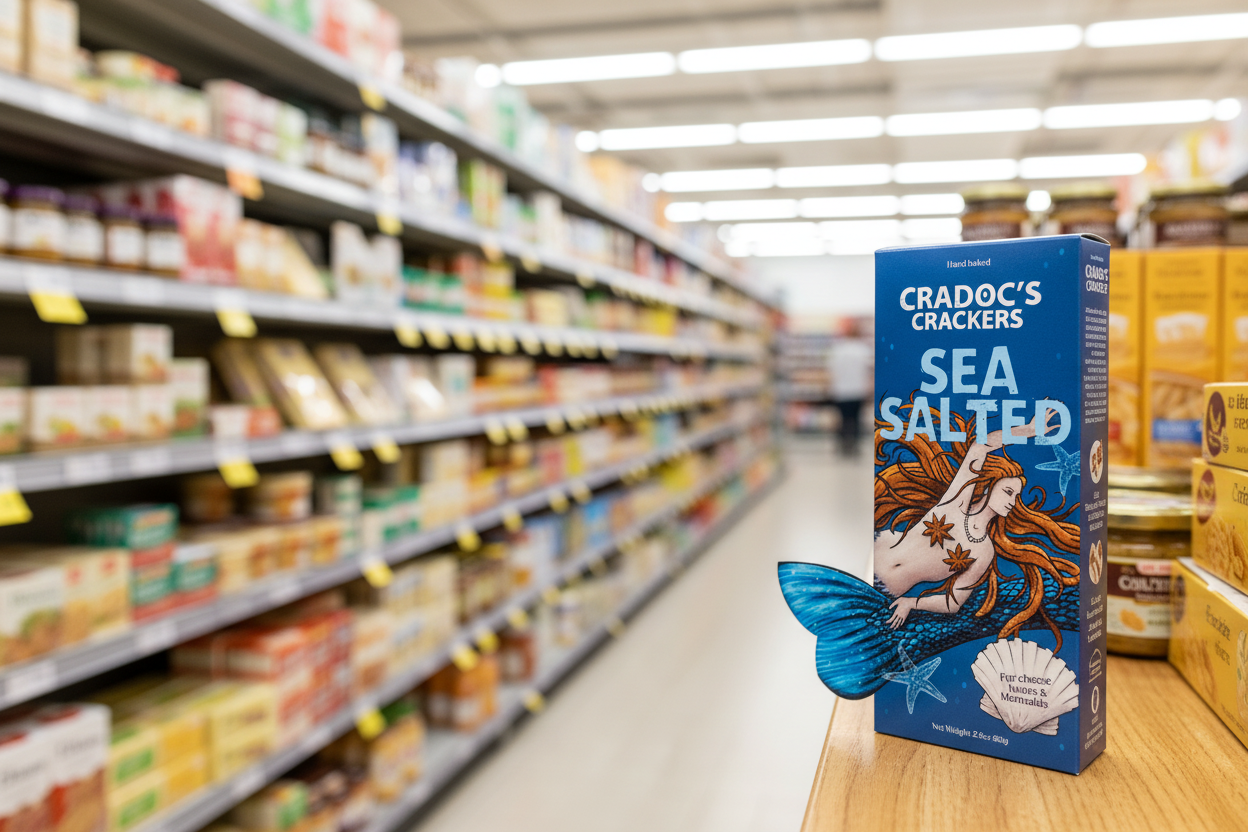 6 x Cradoc's Sea-Salted Crackers - 80g
