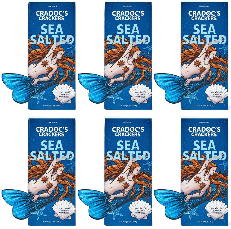 6 x Cradoc's Sea-Salted Crackers - 80g