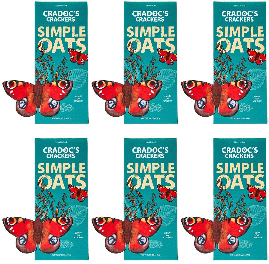 6 x Cradoc's Simple Oat Crackers - 80g