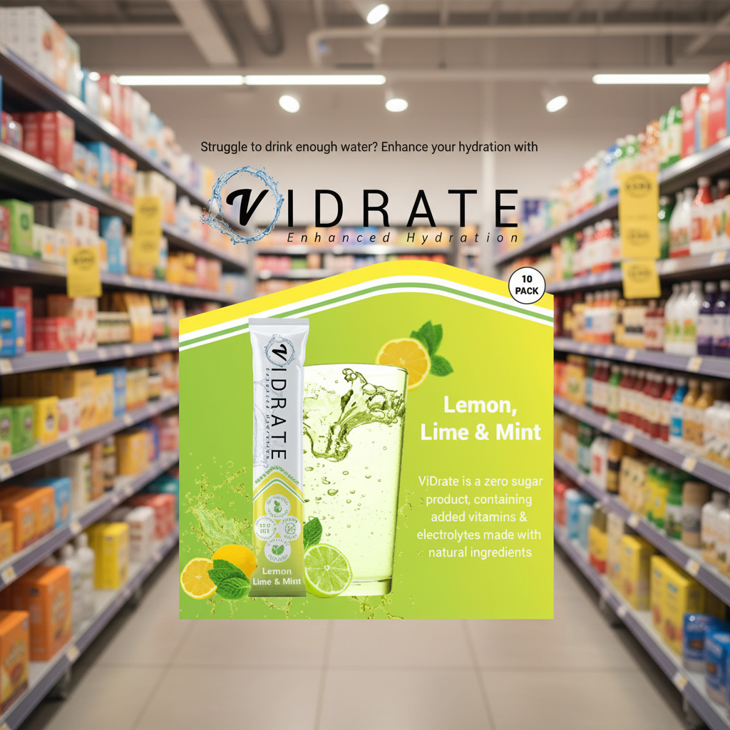 ViDrate Lemon Lime & Mint SRDU - 10x3g