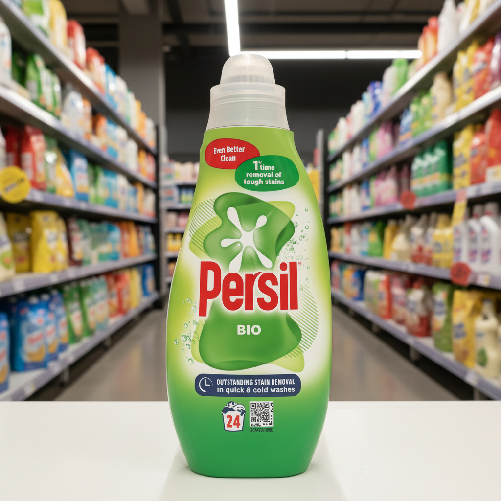 8 x Persil  Laundry Washing Liquid Detergent Bio 648 Ml (24 Washes)