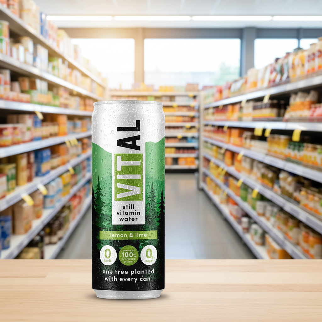 12 x Vital Drinks Lemon & Lime Still Vit Water - 330ml