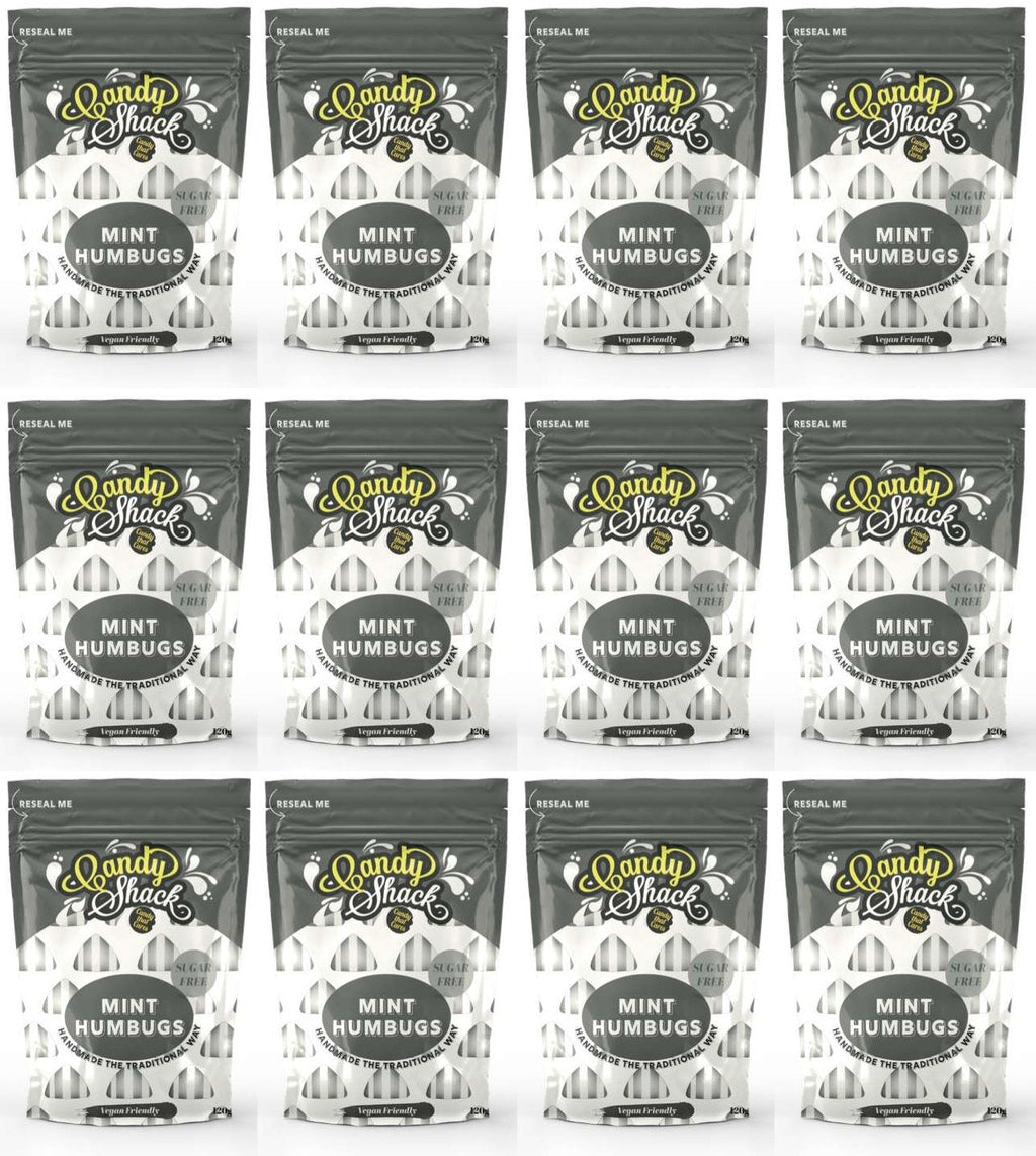 12 x Candyshack Sugar Free Mint Humbugs - 120g