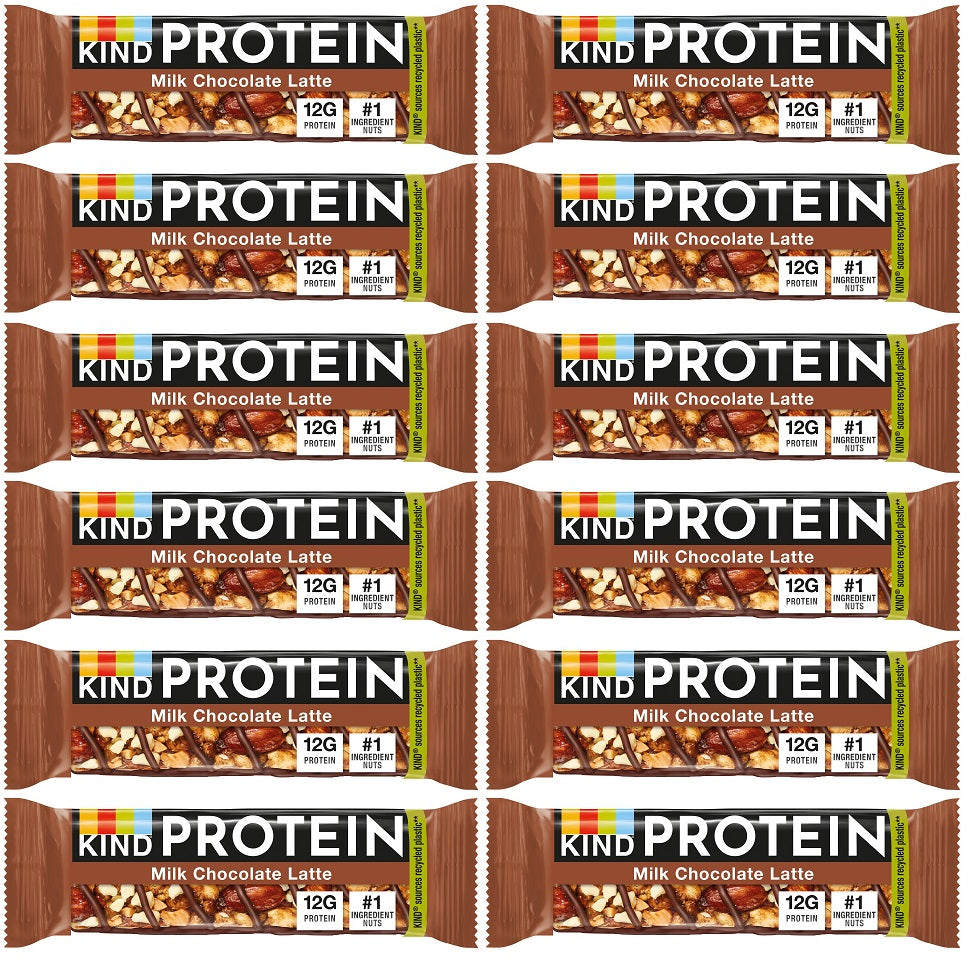 12 x Kind Protein Milk Chocolate Latte 50G
