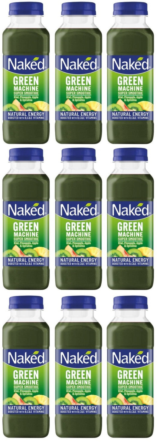 9 x Naked Green Machine Apple & Kiwi Smoothie 300Ml