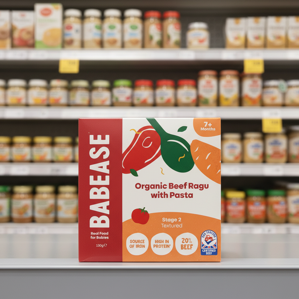 6 x Babease Org Beef Ragu with Pasta Pot - 130g