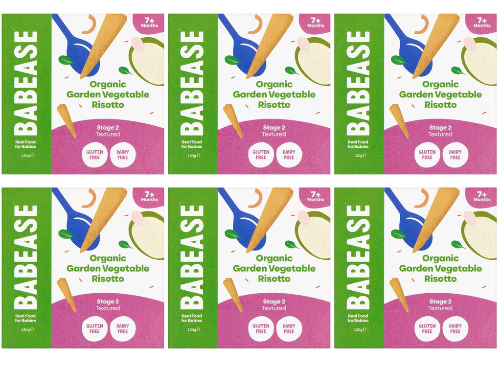 6 x Babease Org Garden Vegetable Risotto Pot - 130g