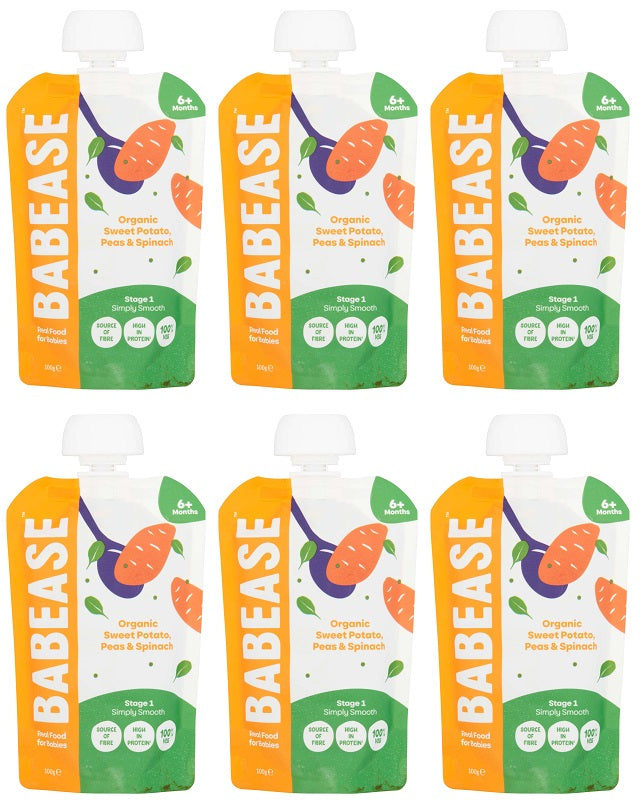 6 x Babease Org S/Potato Spinach Masala W/grain Rice - 190g