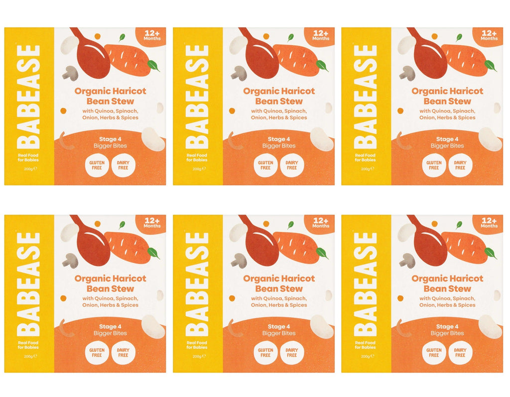 6 x Babease Org Haricot Bean Stew Pot - 200g