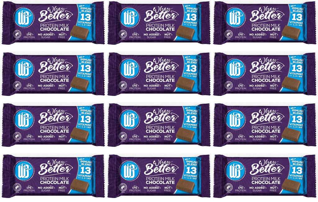 12 x Whey Better Protein Milk Choc Immune Blend - 75g