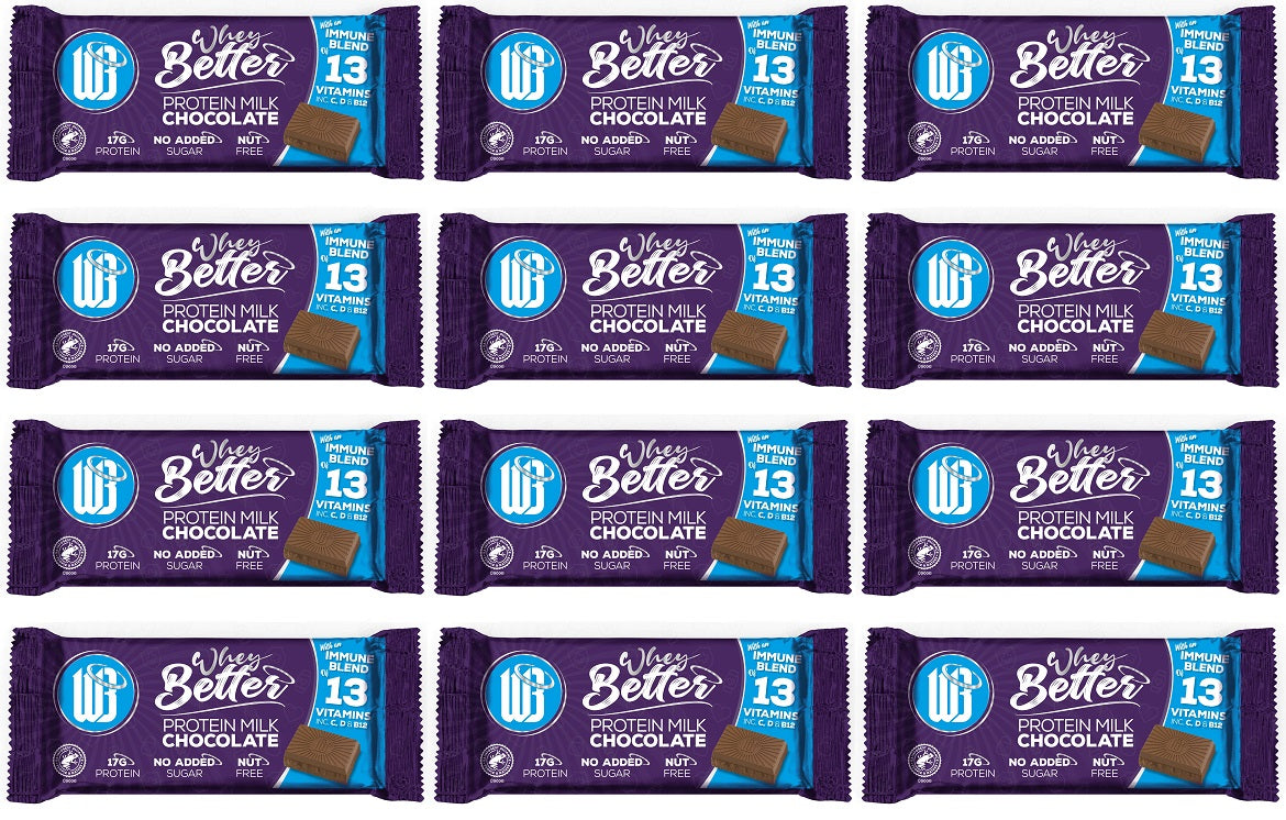 12 x Whey Better Protein Milk Choc Immune Blend - 75g