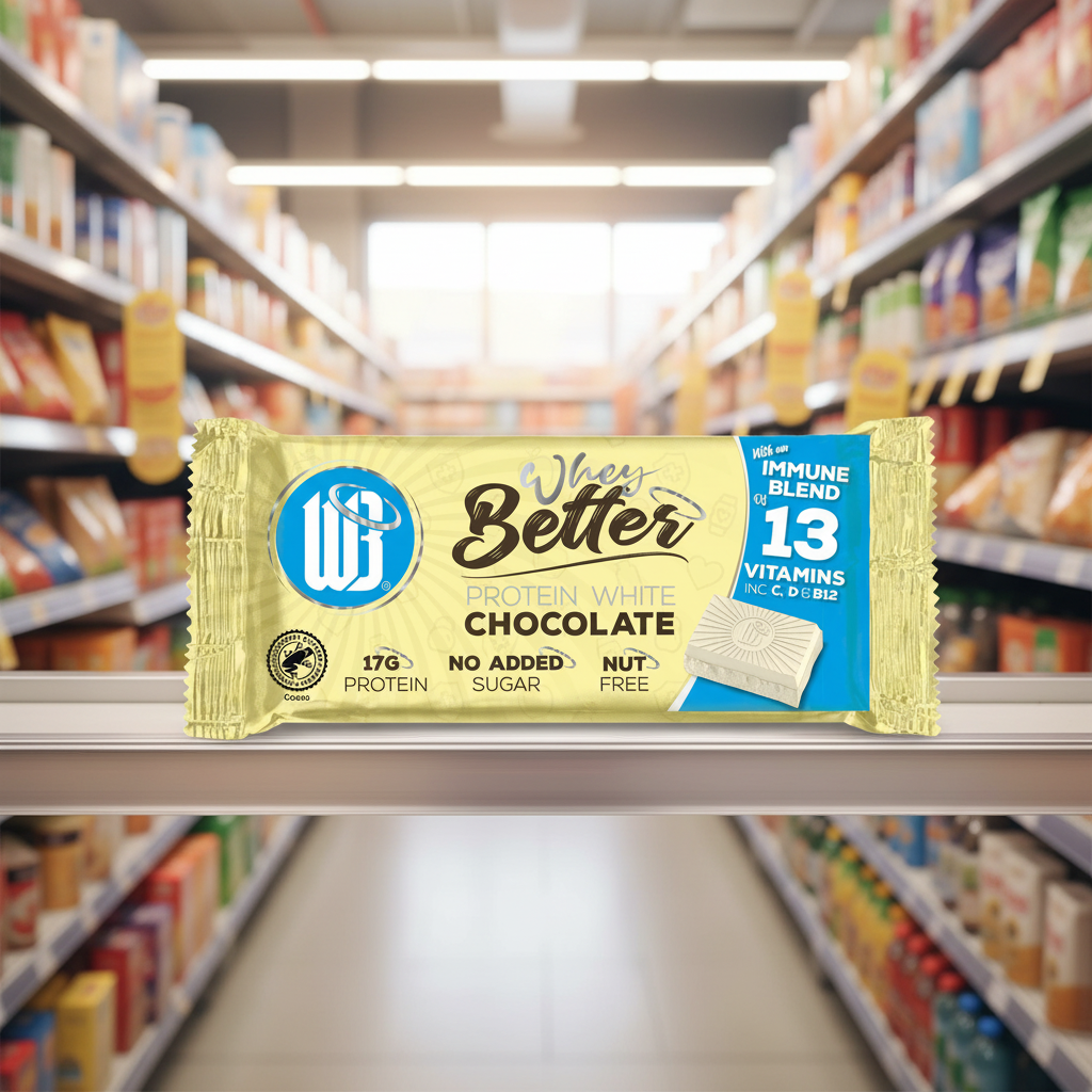 12 x Whey Better Protein White Choc Immune Blend - 75g