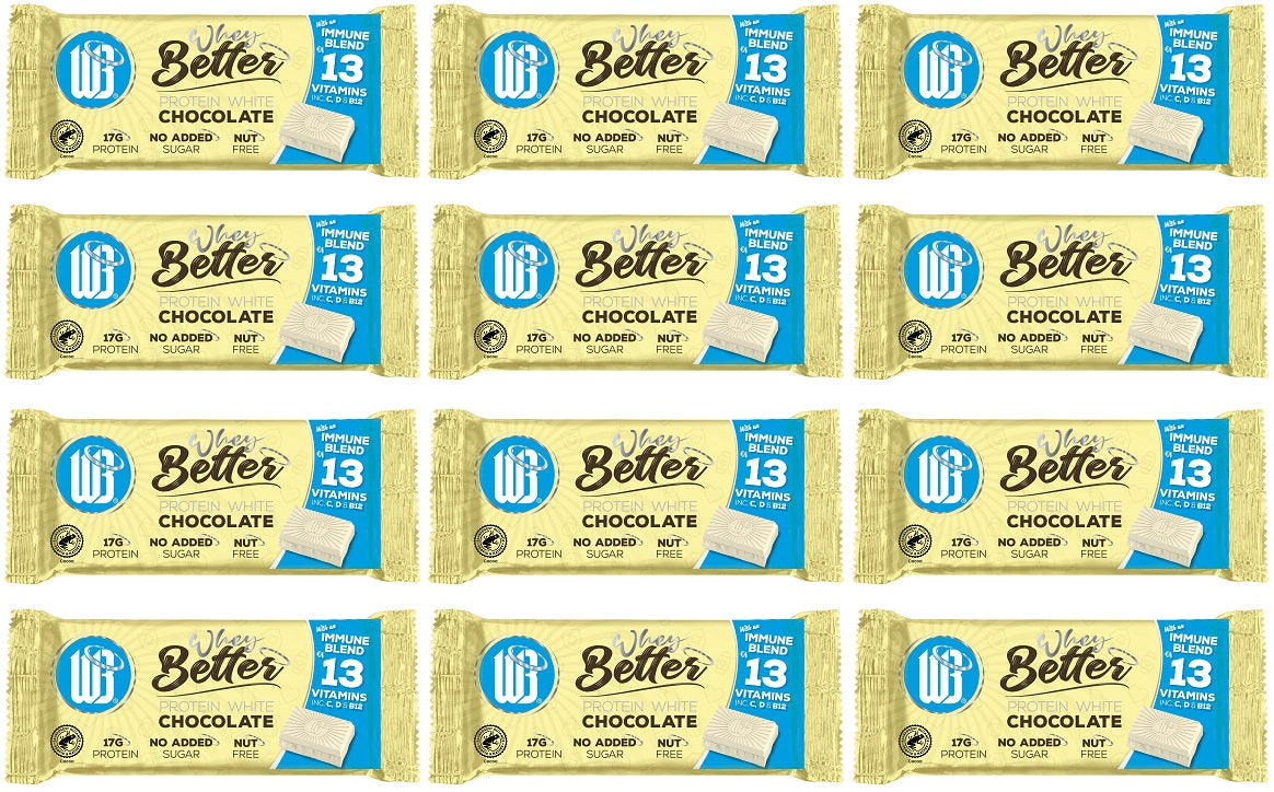 12 x Whey Better Protein White Choc Immune Blend - 75g