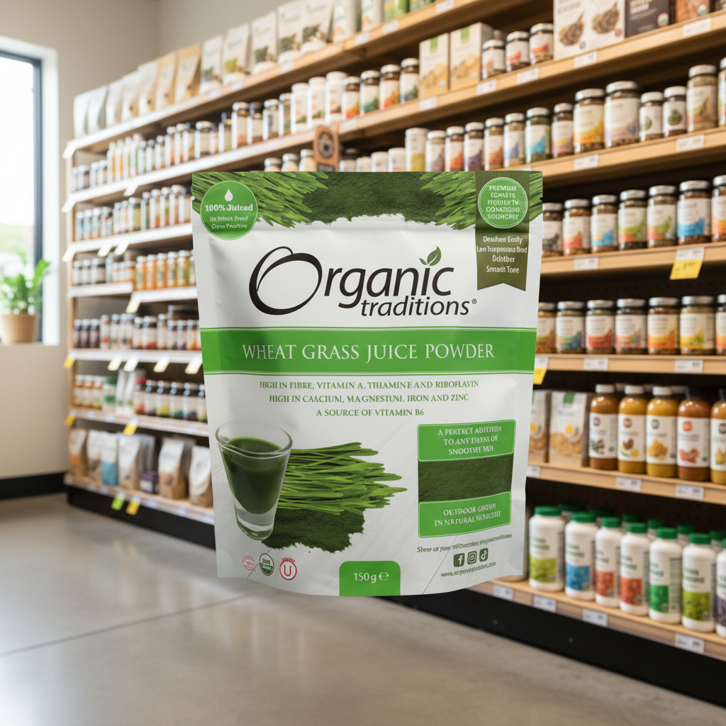 Organic Traditions Org Wheat Grass Juice Powder - 150g