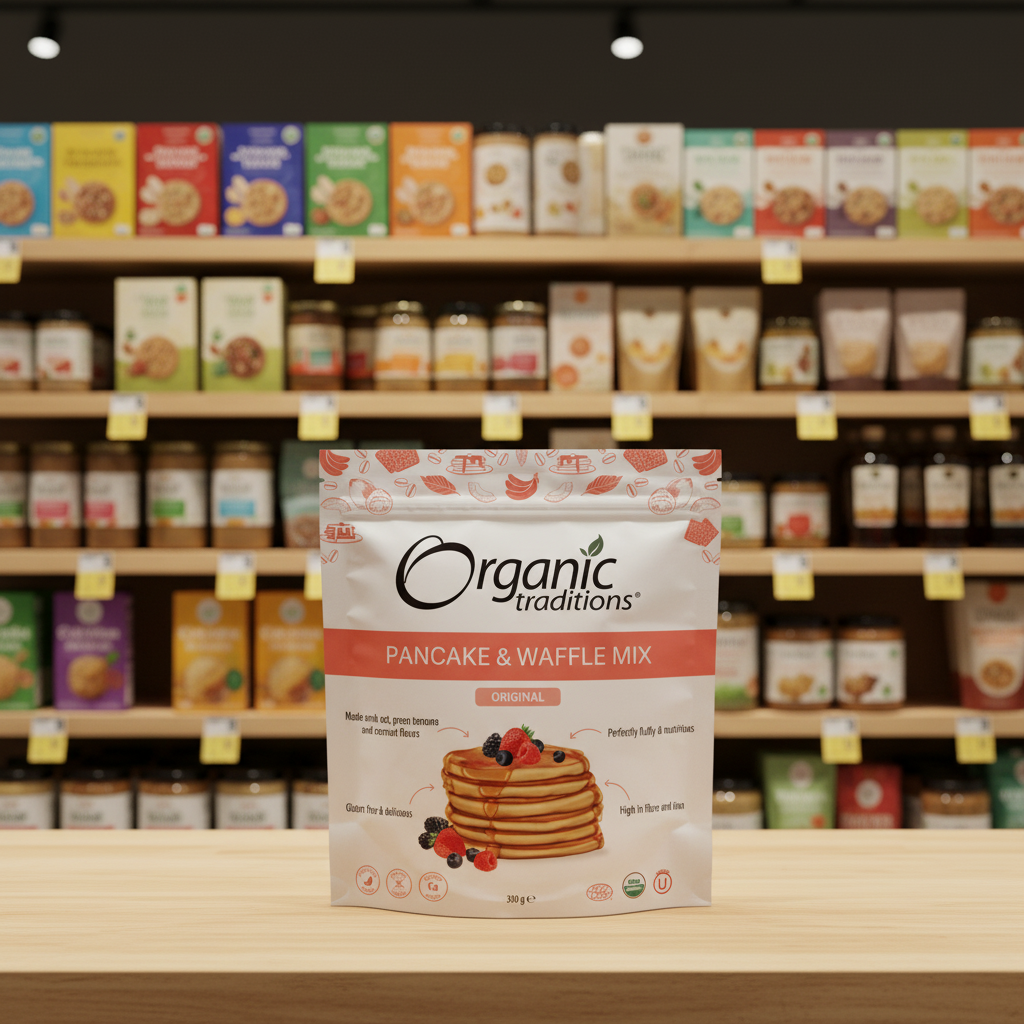 Organic Traditions Org Pancake & Waffle Mix - 300g