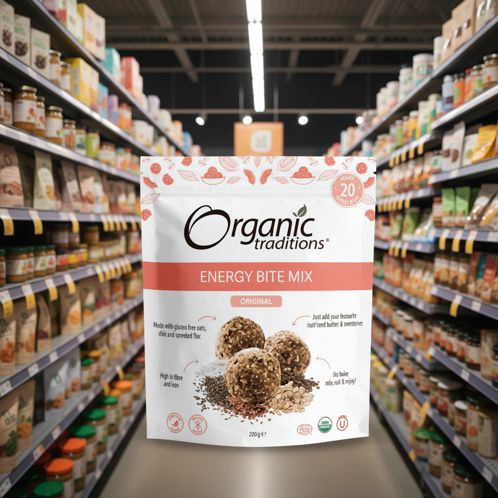 Organic Traditions Org Energy Bite Mix - 220g