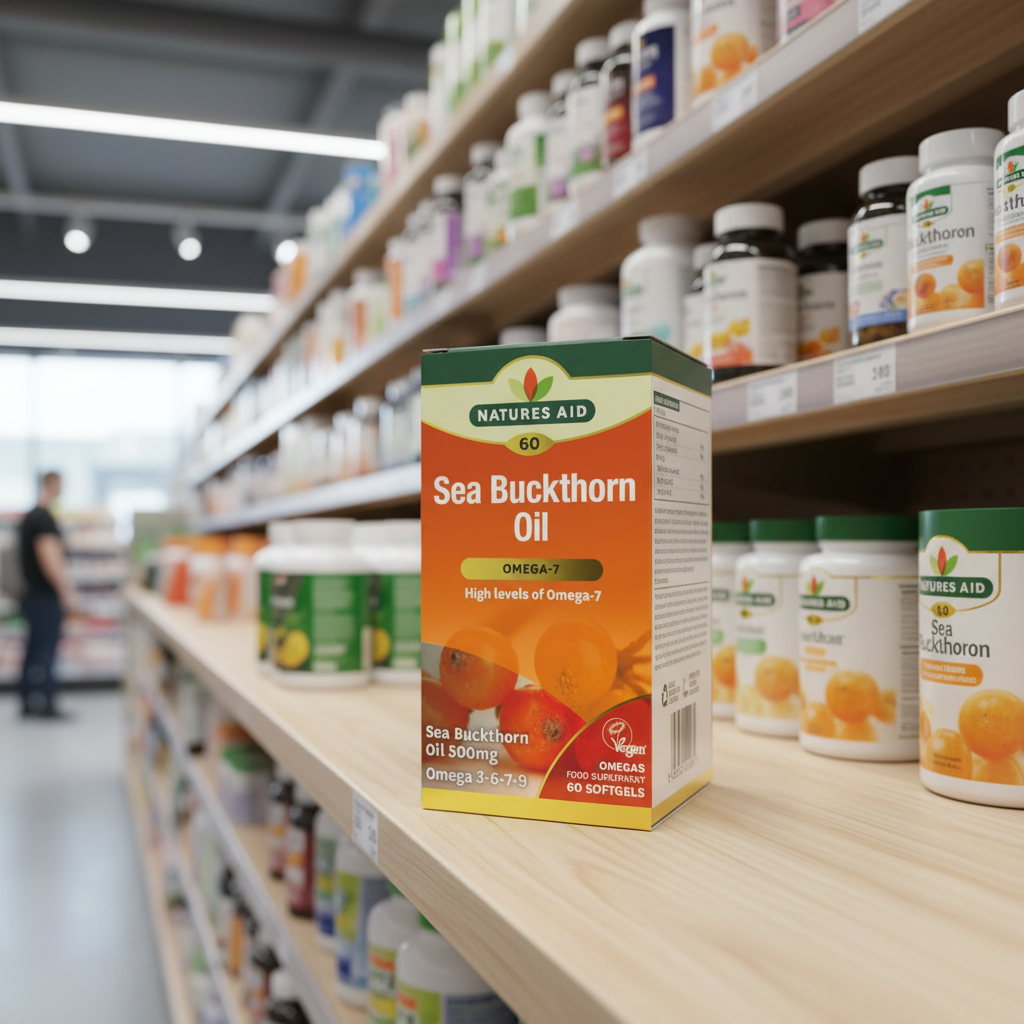 Natures Aid Sea Buckthorn Oil 500mg - 60pc