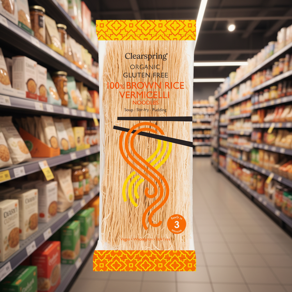 Clearspring Org GFBrown Rice Vermicelli Noodles - 180g