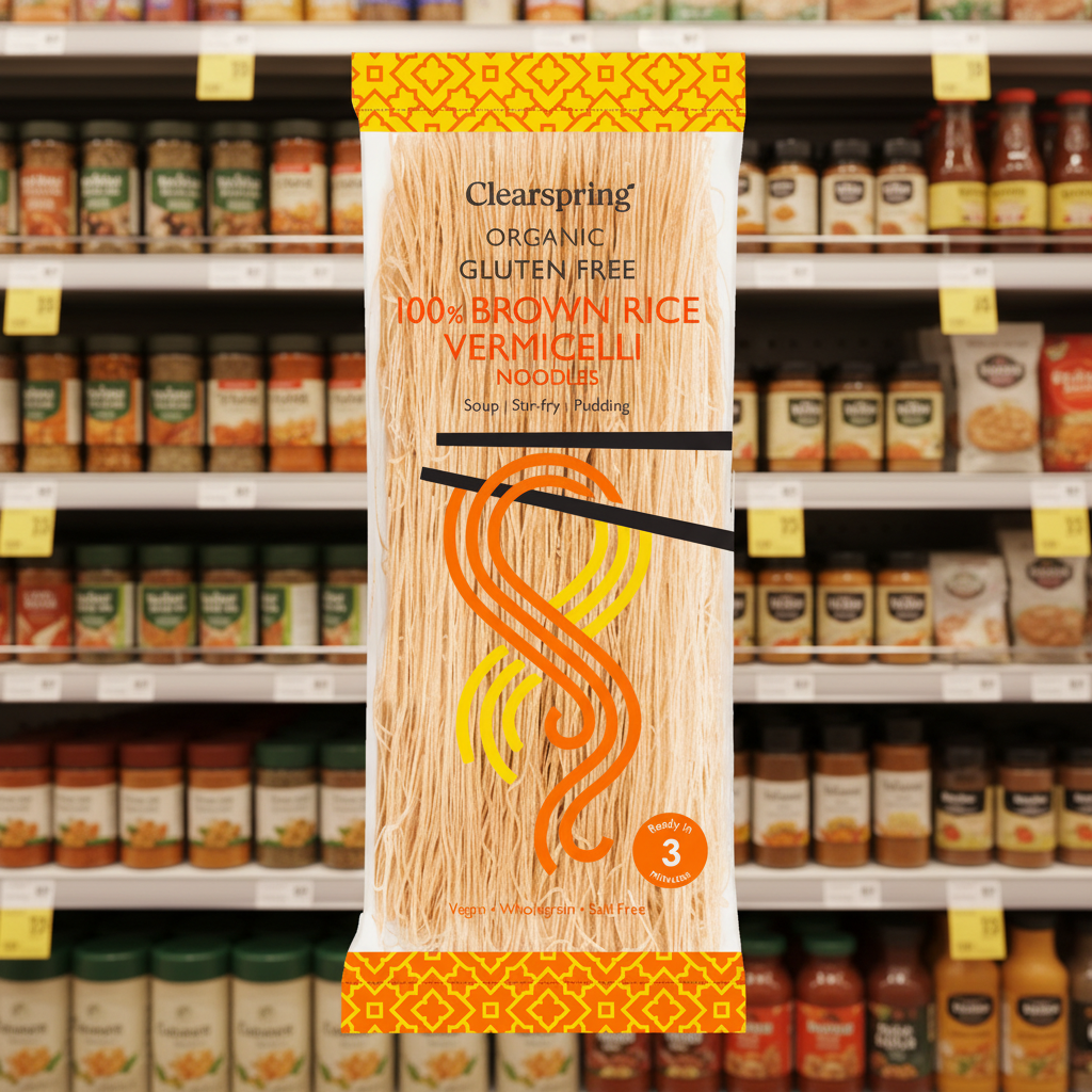 Clearspring Org GFBrown Rice Vermicelli Noodles - 180g