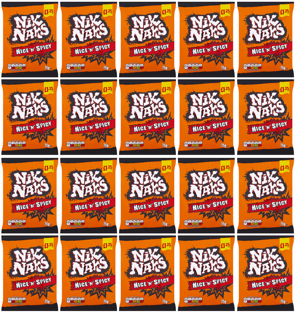 20 x Kp Nik Naks Nice N Spicy - 75GM