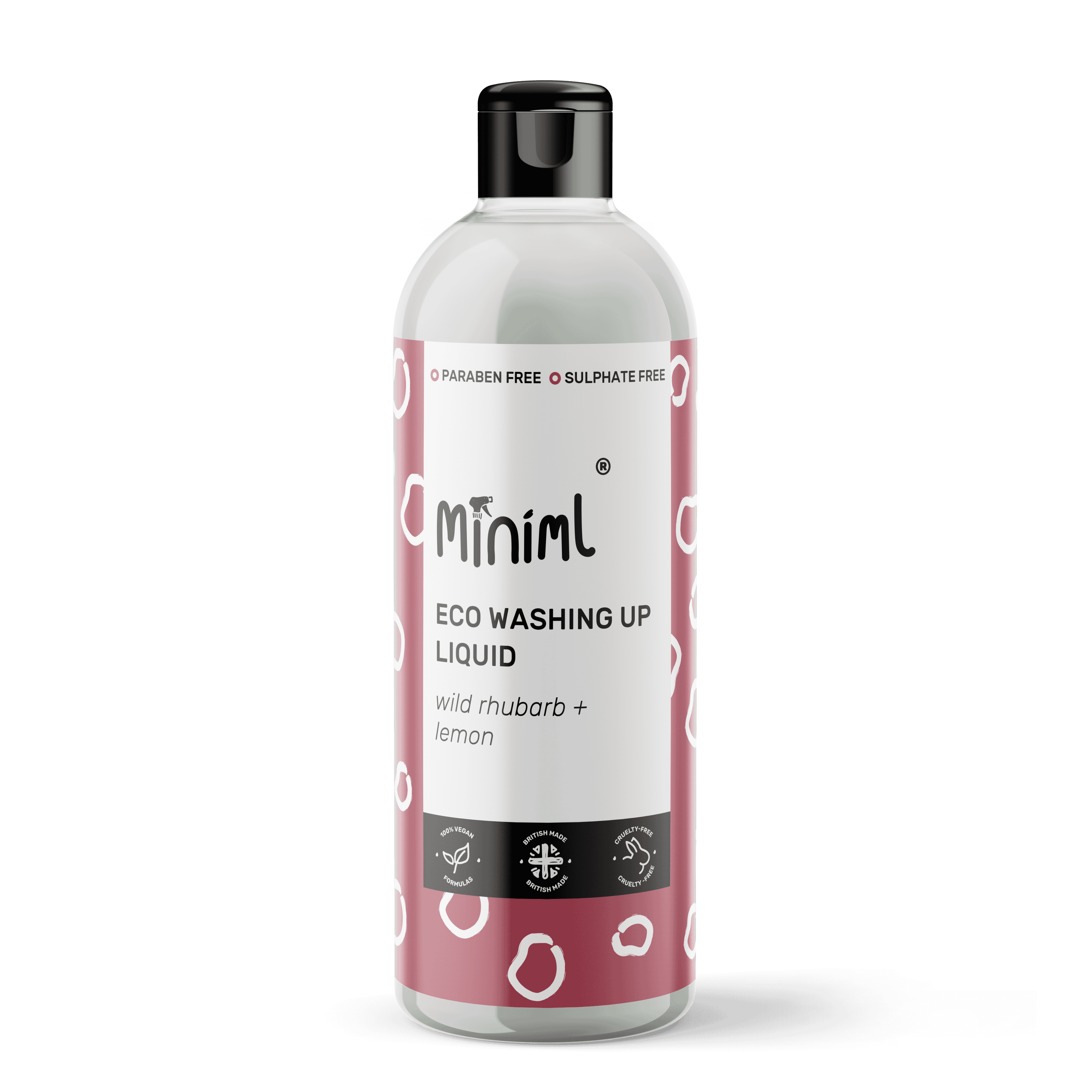 Miniml Washing Up Liquid Rhubarb Lemon - 500ml