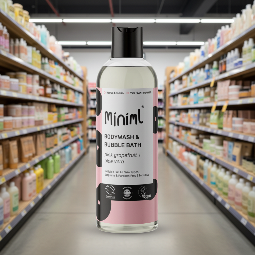 Miniml Bodywash Grapefruit & Aloe Vera - 500ltr