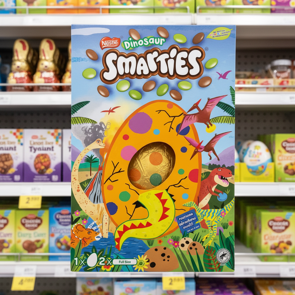 4 x Nestle Smarties Dinosaur Giant Egg - 226GM