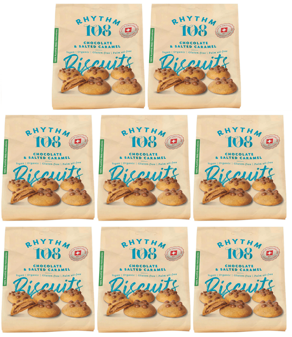 8 x Rhythm 108 Salted Caramel Filled Biscuits - 135g