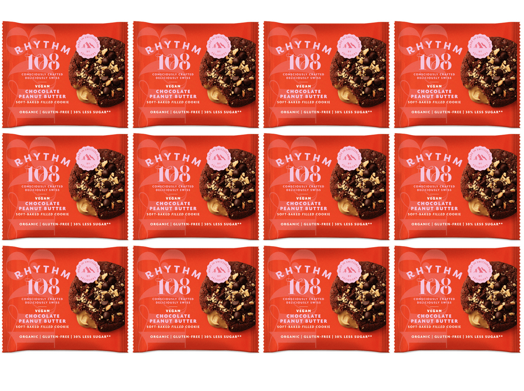 12 x Rhythm 108 Choc Peanut Butter Cookie  - 50g