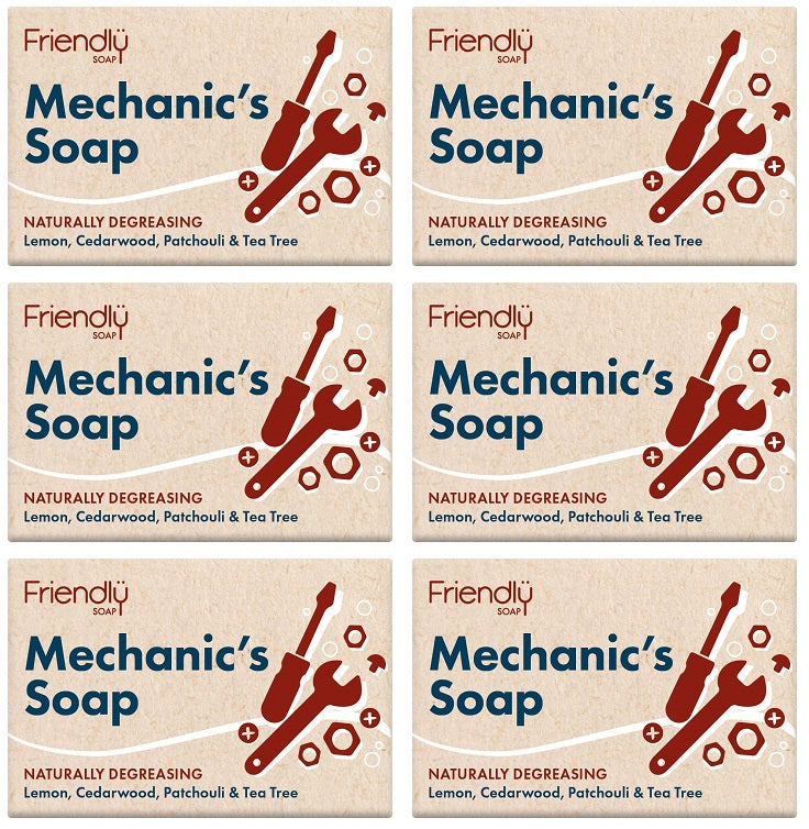 6 x Friendly Soap Mechanic's Soap - 95g