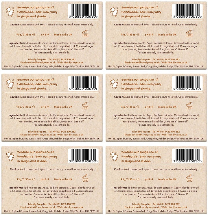 6 x Friendly Soap Dog Shampoo - 95g