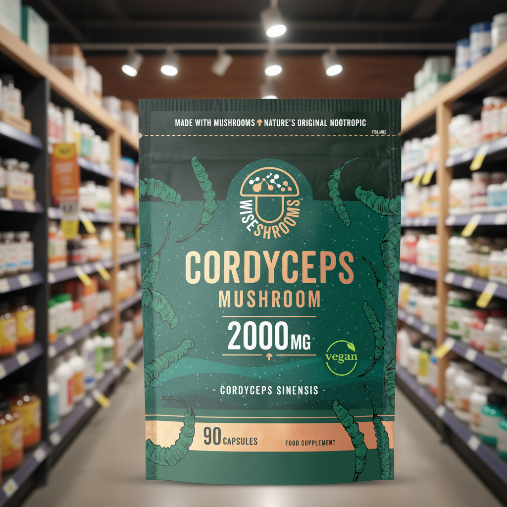 Wiseshrooms Cordyceps 2000mg - 90Caps