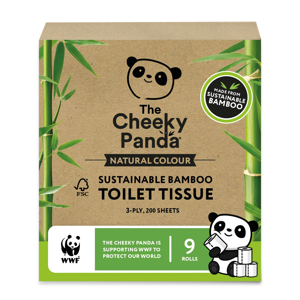 The Cheeky Panda Naturally Coloured Toilet Tissue - 9Rolls
