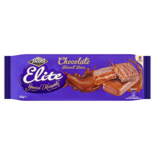 16 x Jacobs Elite Special Moments Chocolate Biscuit Bars 145G