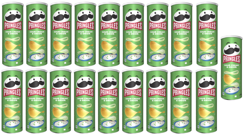 19 X Pringles Sour Cream & Onion 165G