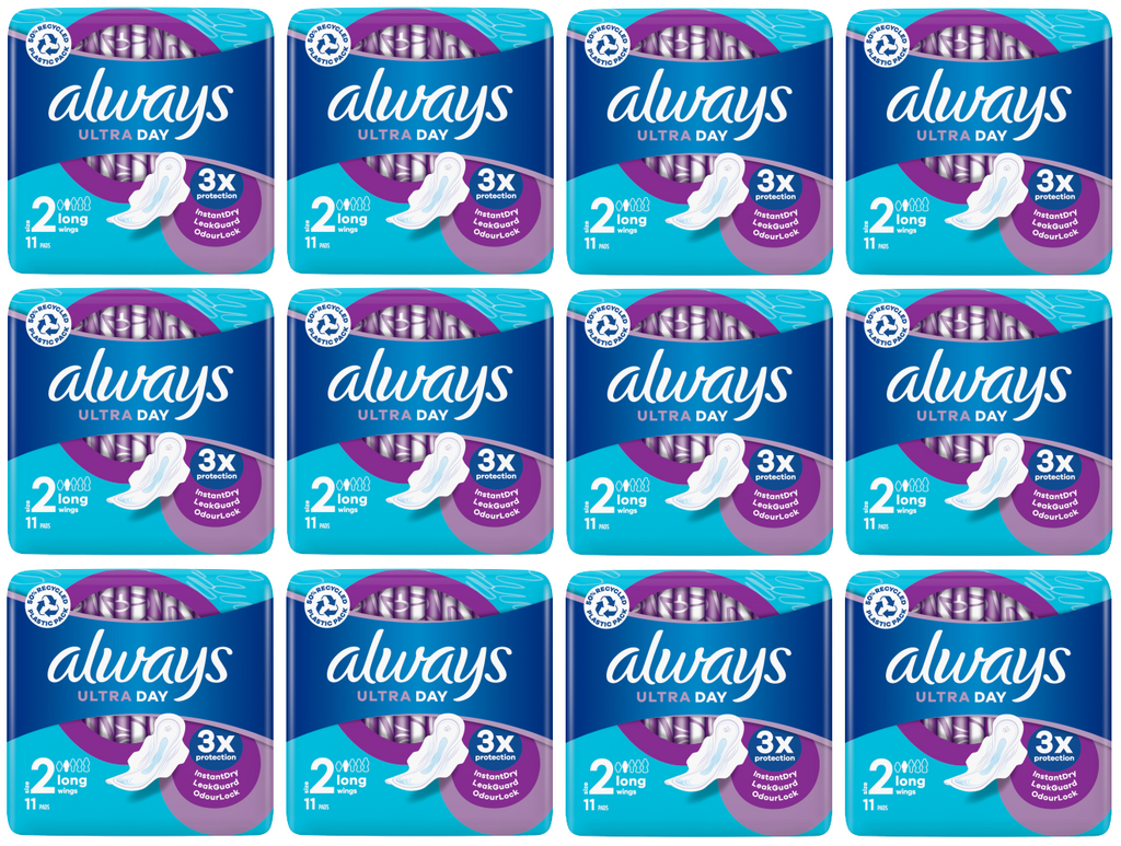 12 X Always Ultra Long Wings 11 PACK