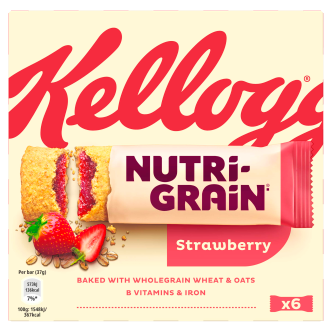 7 X Kellogg's Nutri-grain Strawberry Snack Bars  6X37G