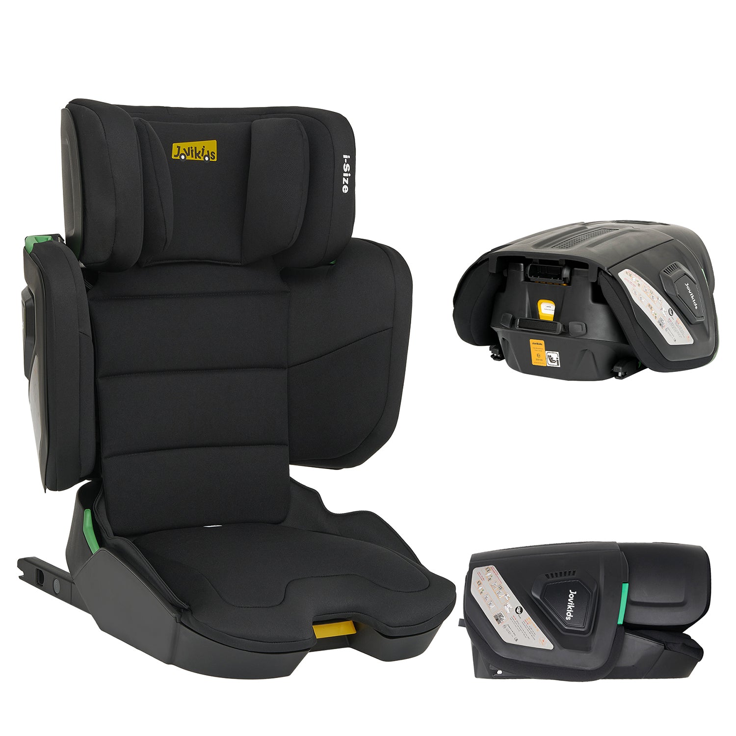 Jovikids Rober Foldable High Back Booster - Black