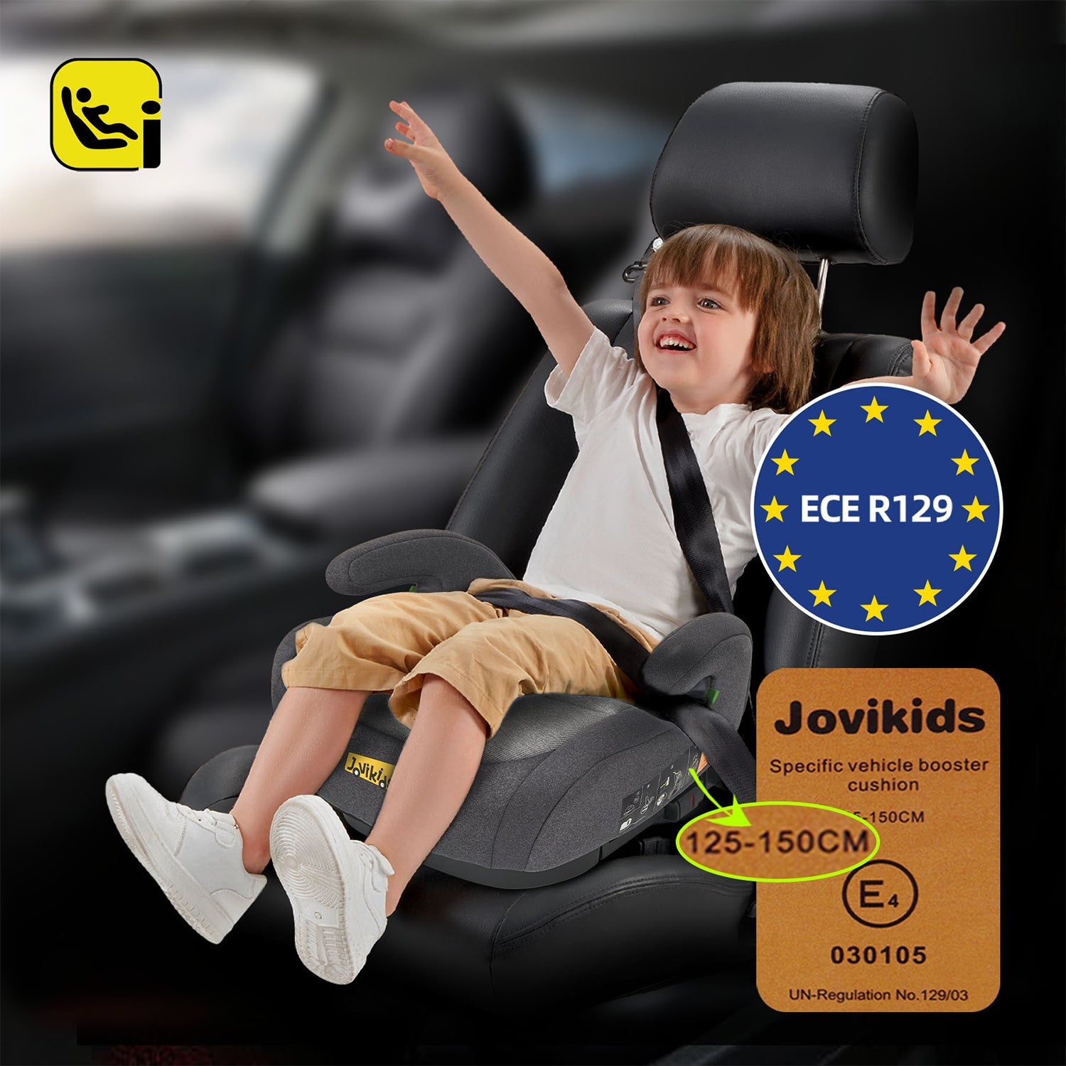 Jovikids Ohho Booster Seat - Grey