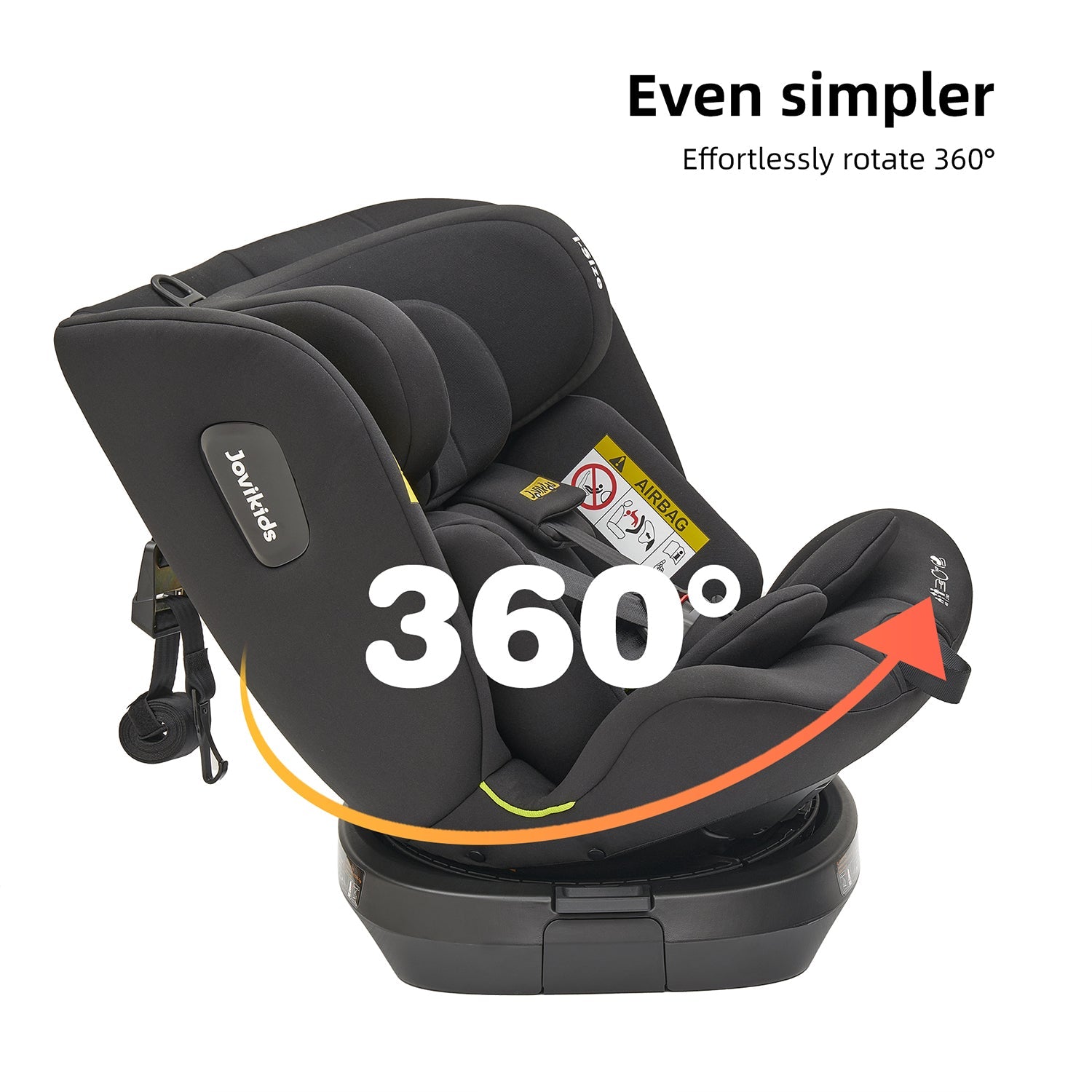 Jovikids Ranger TT Rotating Car Seat - Black