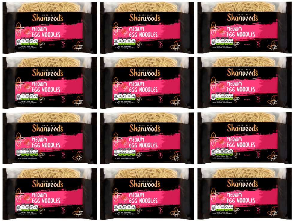 12 x Sharwood Medium Egg Noodles  - 226G