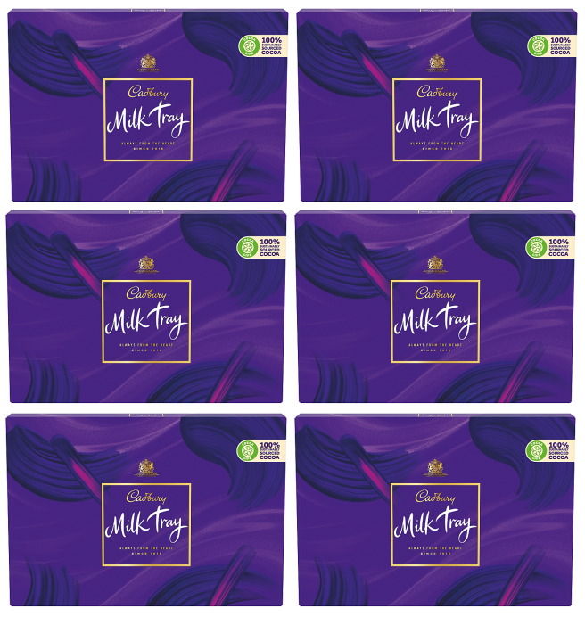 6 x Cadbury Milk Tray Large Box Chocolates - 445g