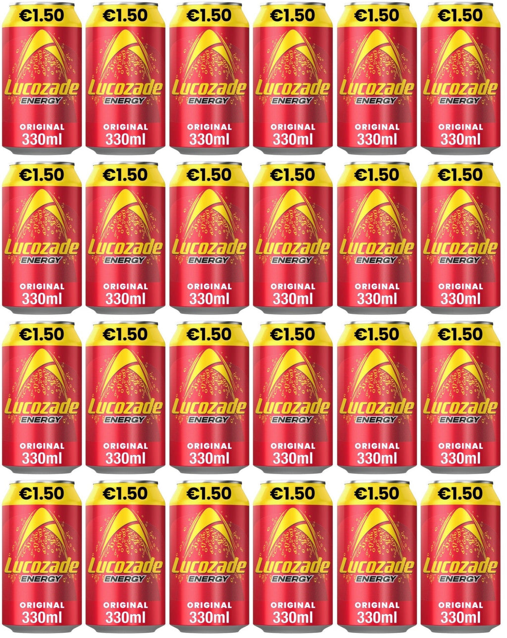 24 x Lucozade Energy Drink Original 330Ml