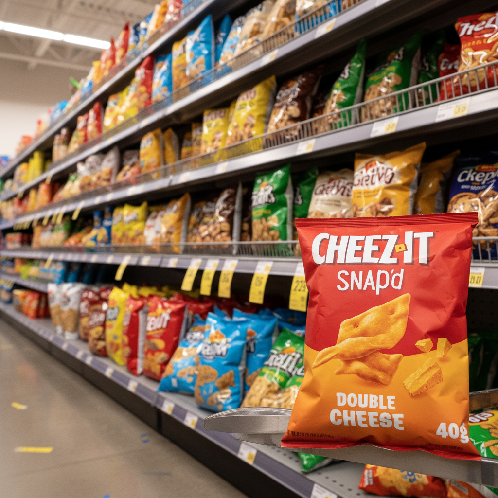 20 x Cheez-It Snap D Double Cheese Baked Snacks 40G