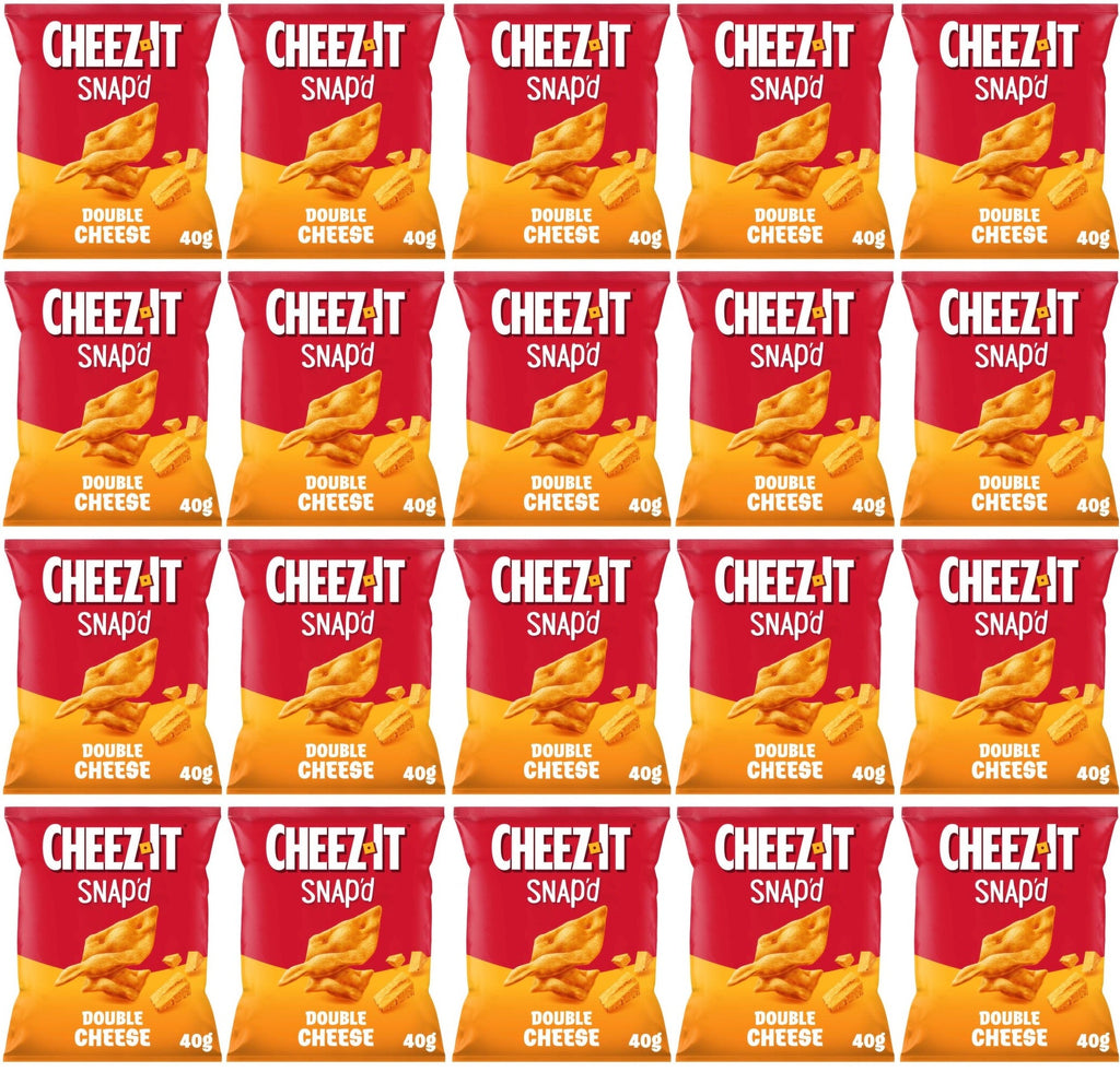 20 x Cheez-It Snap D Double Cheese Baked Snacks 40G