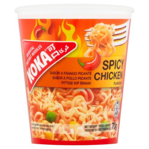 12 x Koka Spicy Chicken Flavour Oriental Instant Noodles 70G