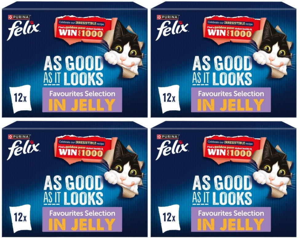 4 x Felix As Good As It Looks Favourites Selection Wet Cat Food 12 x 85G
